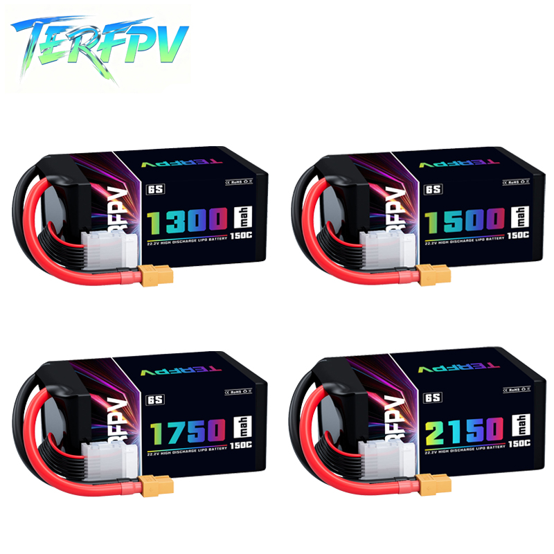 Dron Rc Quadcopter - Batería Lipo TERFPV 6S 22.2V 1300/1500/1750/2150mAh