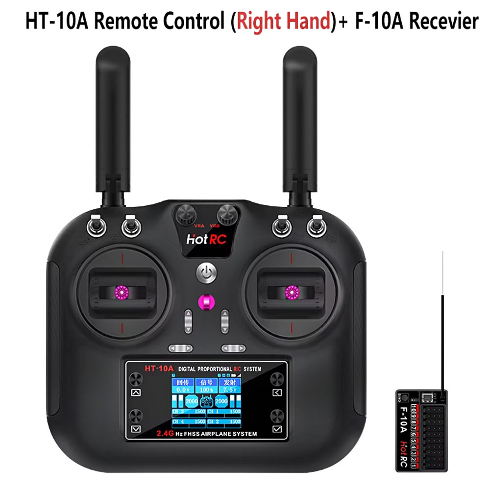 Drone Rc Transmitter And Receiver - Transmisor Hotrc HT-10A 2.4G 10CH y