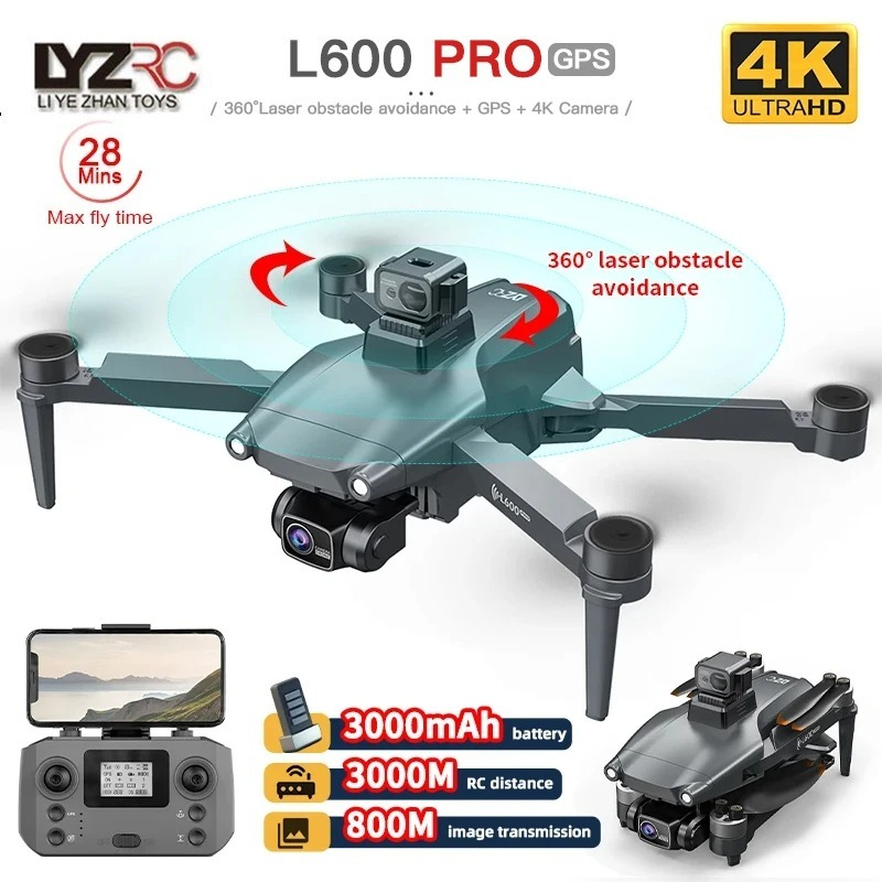 L600 PRO RC Drone 4K HD Cámara - Drone Vs Rc Helicopter reseña y precio
