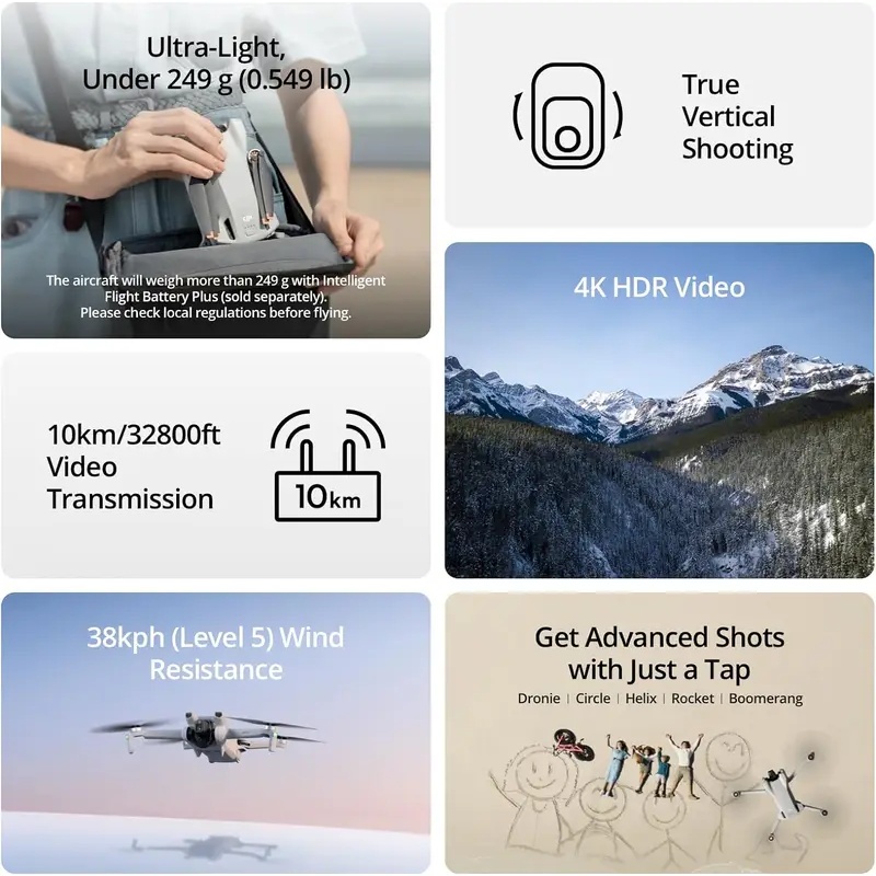 DJI Mini 3, Dron RC Ligero, Dr - Drone Dji Rc Mini 3 reseña y precio