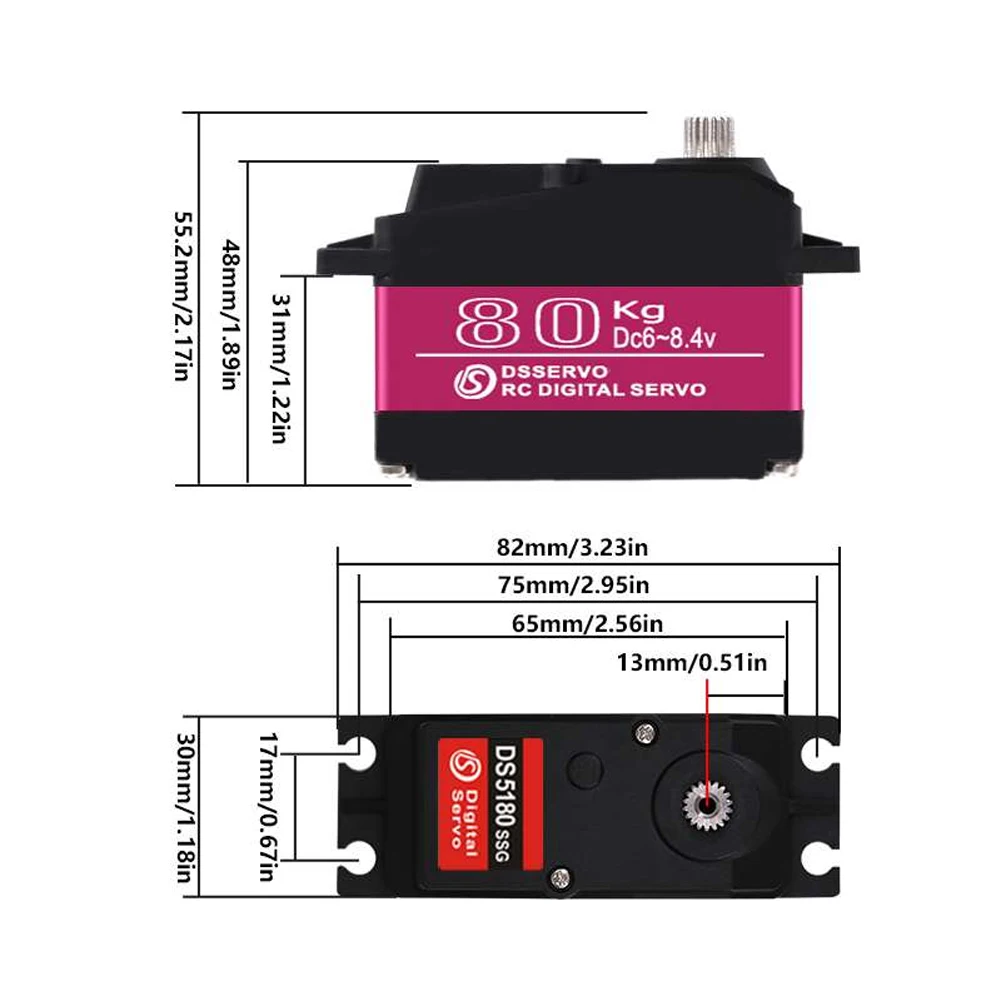 Dsservo impermeable DS5180 80K - Rc Car Servo reseña y precio